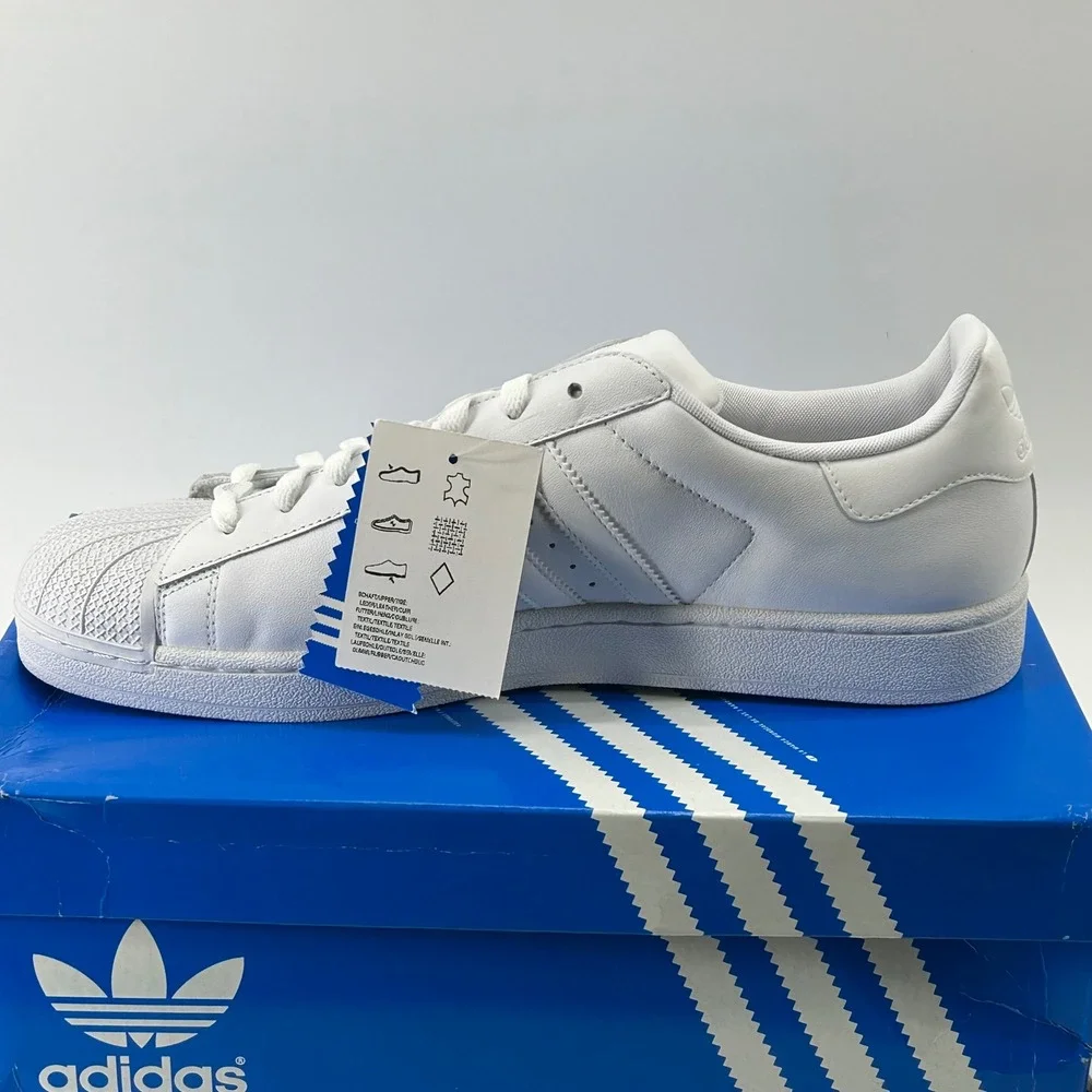 Adidas Superstar 2 Mens Size 13 White Leather Shell Toe 160337 New With Box